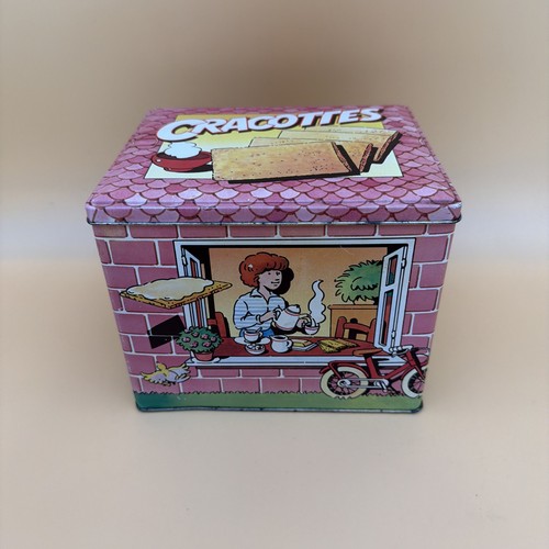 Vintage boite metal cracottes - metal,