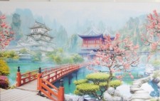 Tableau toile imprimé paysage d'Asie 50x80cm avec chassis déstockage - 65