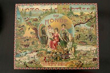 ANCIEN CHROMO LOTO DES 5 PARTIES DU MONDE SERRE SAUSSINE CHROMO-LITHOGRAPHIE