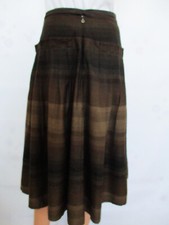 Jupe évasée à plis marron marque CRÉA CONCEPT Taille 44 Neuve