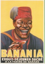 "Illustrateur"  carte postale BANANIA- DESSIN:  buste (tirailleur Senegalais)