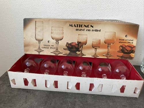 Ancien coffret verres en - coffret, 6