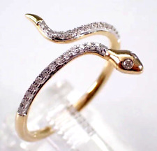 Bague Serpent En Or Jaune 14k