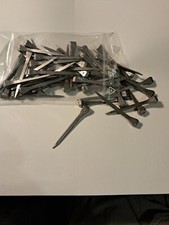 Lot 100 anciens clous estampillés 53 mm fer forgé Tête Carrée serrure Porte Déco