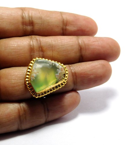 Bagues prehnite taille 5 - prehnite, taille-5,5