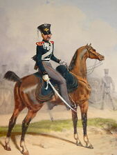 Litho COULEUR COSTUME UNIFORME MILITAIRE ARMEE PRUSSE PREUSSEN ALLEMAGNE 1830 h