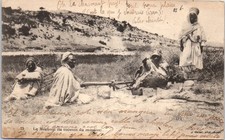 ALGERIE - scene et type, le mechoui, cuisson du mouton