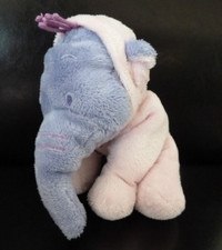 *. DOUDOU PELUCHE DISNEY NICOTOY LUMPY L' ELEPHANT PYJAMA CAPUCHE ROSE 15cm TBE