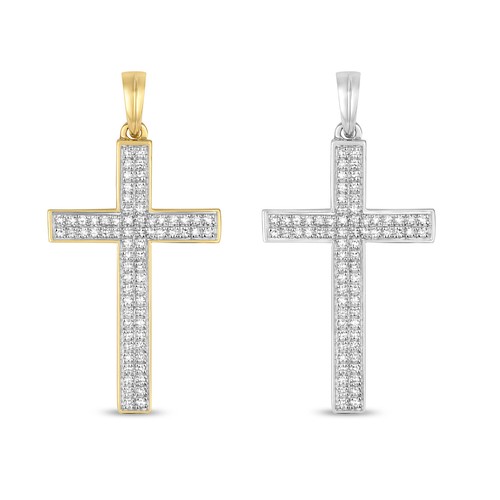 Pendentif femme croix - femme, or