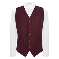 Gilet En Laine Bourgogne De Luxe, Tweed