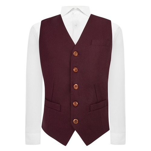 Gilet laine bourgogne de - en,