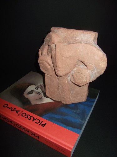 Statue terre cuite cubiste - statue,