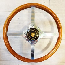 Volant Bois Moto-Lita 38cm Complet Jaguar Mk2 Mk10 XK140 XK150 et Autres