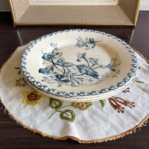 Assiettes plates faience de - 3,