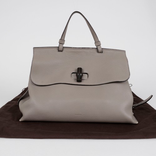 Gucci sac main - cuir, gris