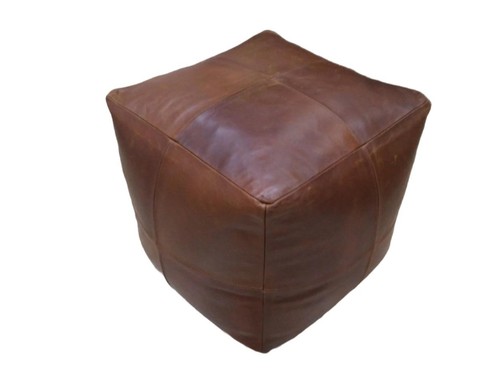 Square leather moroccan - moroccan,