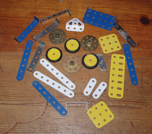 Meccano lot roues poulies - roues,