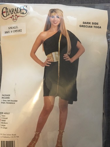 Womens toga costume black and - womens,