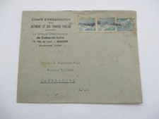 VIEUX PAPIER ENVELOPPE BATIMENT ET TRAVAUX PUBLICS MACON 71 A SAILLENARD 71