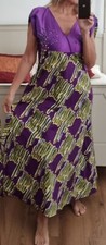 Robe Long Africaine Tussu Wax Taille L Mesures Sur Les Photos Neuve