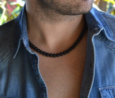 Collier Homme de perles Agate