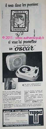 Publicite 1959 electrophone - publicite,