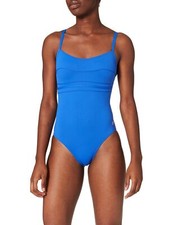 A1001 - Maillot de bain une pièce - Uni - Femme - Bleu Bleu Roy 42 Taille far...