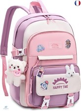Tanou Cartable Fille Primaire, 20 litres Sac a Dos Fille Cartable Kawaii avec
