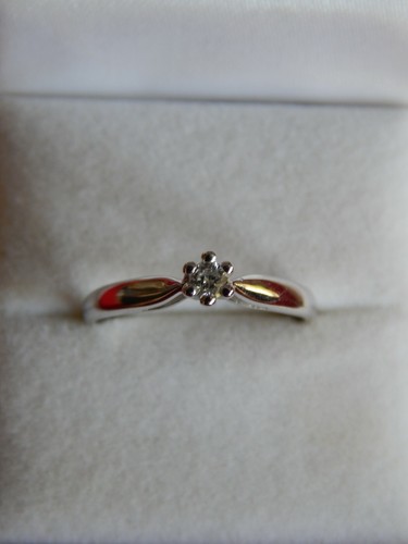 Bague solitaire gris - solitaire, or