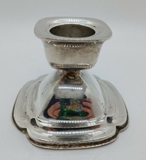 ANCIEN BOUGEOIR À MAIN ARGENT 800 POINÇON LUNE COURONNE ALLEMAGNE 19ÈME SILVER 