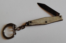 ANCIEN PORTE CLES CLEF COUTEAU MANCHE EN CORNE