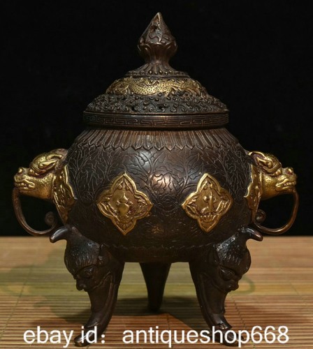 Ancien chinois bronze doré - bronze,