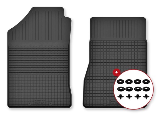 Tapis avant caoutchouc - , bac