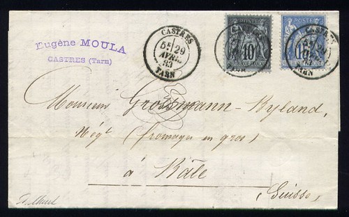 Rare lettre castres pour - lettre, de