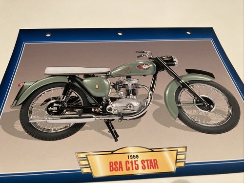 Bsa 250 c15 star 1959 - bsa, fiche