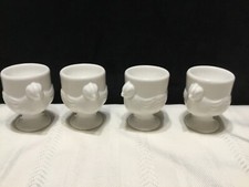 set of 4 White Porcelain