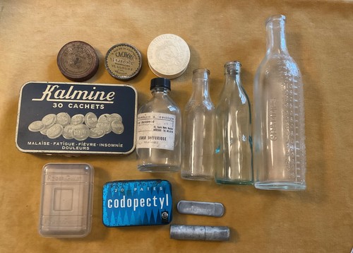 Lot pharmacie ancienne flacon - lot,