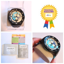 Swatch Fun Scuba Neuf SUGB102 Dolphin Whistle Montre à Bracelet sous-Marine NOS