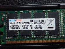 DANE-ELEC 512MB PC3200U-3033-B 400MHZ 184PIN DDR1 PN: D1D400-0646431