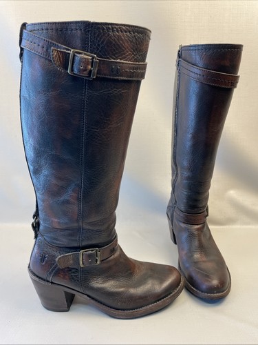 Frye tall dark brown leather - frye,