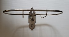 Ancien grand porte-savons ou porte-éponge mural en métal chromé- Circa 1900