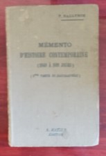 Mémento d'Histoire contemporaine ( 1848 à nos jours ) Hatier 1930 - lar