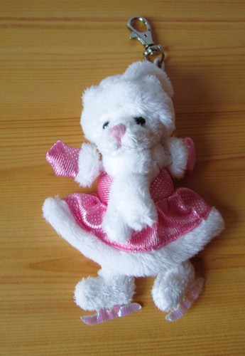 Porte clé peluche ours - clé,