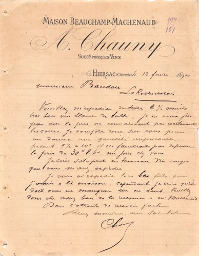 1900 chauny hiersac m - chauny, a