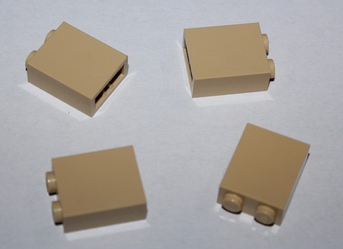 Lego tan brick - 1x2x2, ref