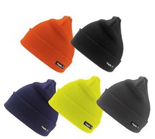 Bonnet En Laine Tricoté Chaud Thinsulate Orange Gris Jaune Bleu Ou Noir