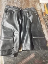Short décontracté cuir - short,