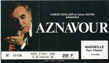 "Charles AZNAVOUR" Ticket