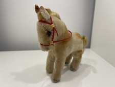 Peluche de collection Steiff animal cheval poney 14 x 15 cm excellent état