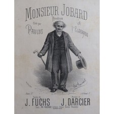 DARCIER Joseph Monsieur Jobard Chant Piano ca1880